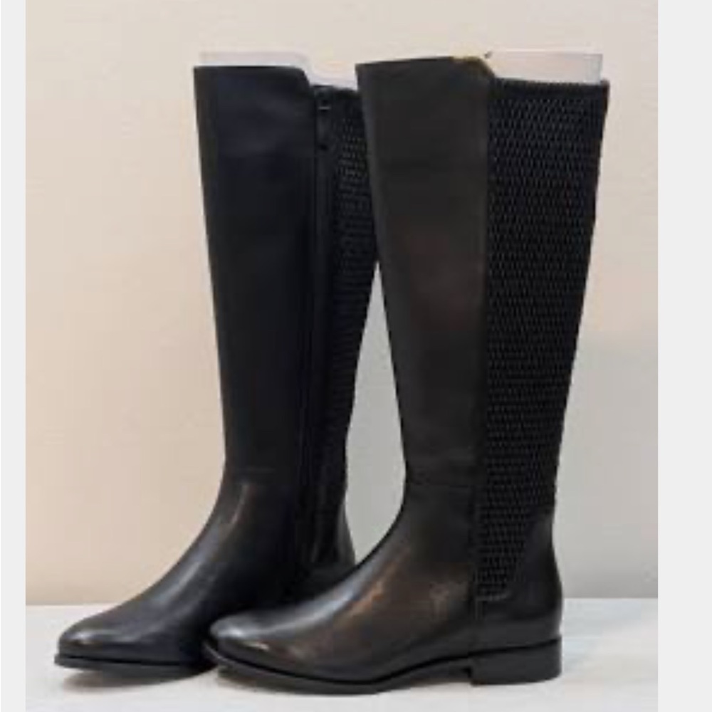Cole Hahn Rockland, Black stretch riding boots.
